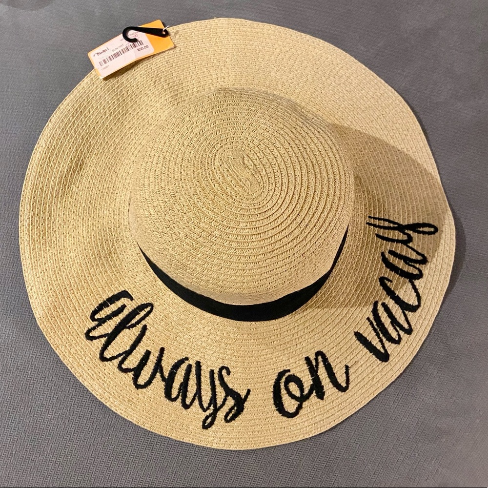 NWT Always on Vacay Beachy Sun Hat from Monkee’s